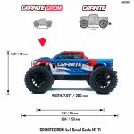1/18 GRANITE GROM 4X4 RTR Brushed Monster Truck (Battery & Charger Included), Blue - Image 20