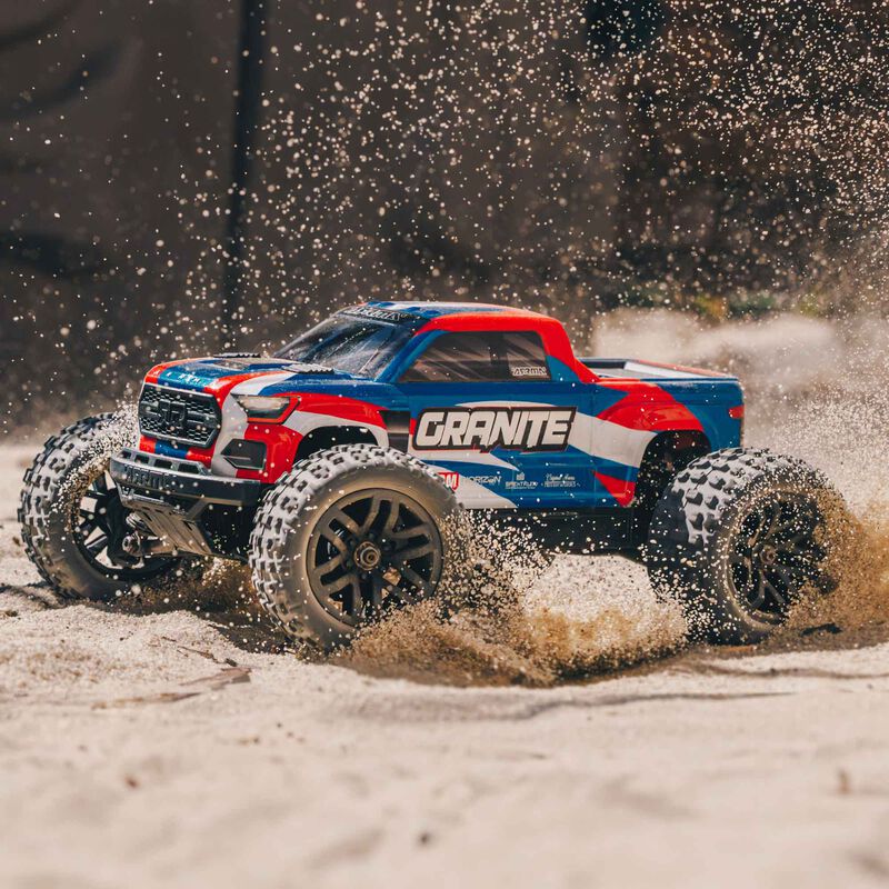 ARA2102T1_A5_07ITIWUH.jpg 1/18 GRANITE GROM 4X4 RTR Brushed Monster Truck (Battery & Charger Included), Blue - Image 1