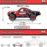 1/16 MOJAVE GROM 4X4 RTR Brushed Desert Truck (Battery & Charger Included), Red/Black - Image 61
