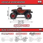 1/16 QUAKE GROM 4X4 RTR Brushed Monster Truck (Battery & Charger Included), Red - Image 65