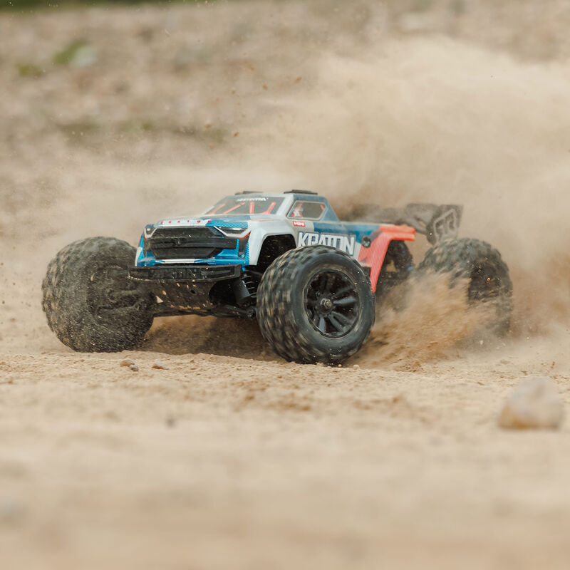 ARA2508ST1_A21_MPTM10ZO.jpg 1/16 MINI KRATON 3S DSC 4X4 RTR Brushless Speed Truck (Battery & Charger Included), Red/Blue - Image 1
