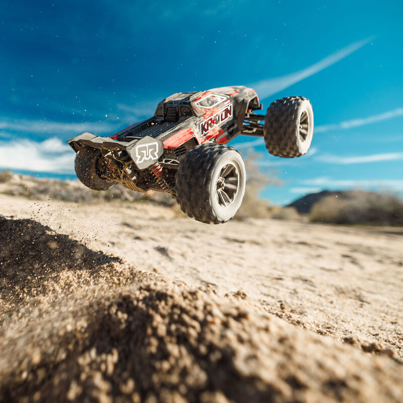 ARA2508T1_A21_OWTT2PSO.jpg 1/16 MINI KRATON 3S DSC 4X4 RTR Brushless Speed Truck, Black/Red - Image 1