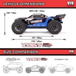 1/10 VORTEKS 2WD RTR Brushed Stadium Truck, Blue - Image 24