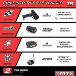 1/10 VORTEKS 2WD RTR Brushed Stadium Truck, Blue - Image 25