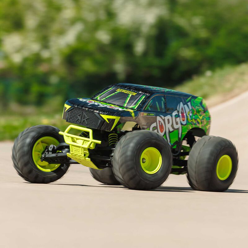 ARA3230ST1_A24_L9L5UTCD.jpg 1/10 GORGON 2WD RTR Brushed Monster Truck (Battery & Charger Included), Yellow - Image 1