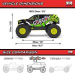 1/10 GORGON 2WD RTR Brushed Monster Truck (Battery & Charger Included), Yellow - Image 27