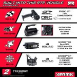 1/10 QUAKE 223S DSC 2WD RTR Brushless Monster Truck, Red - Image 47