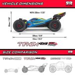 1/8 TYPHON MEGA 665 4X4 RTR Brushed Buggy, Blue - Image 85