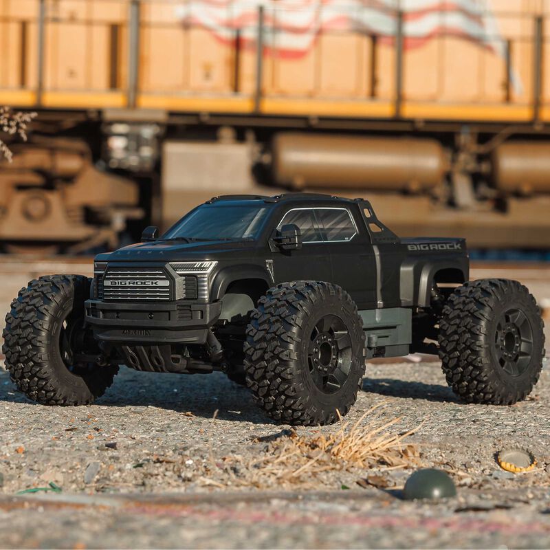 ARA4312V4T1_A22_U4ADTNZF.jpg 1/10 BIG ROCK 223S DSC 4X4 RTR Brushless Monster Truck, Black - Image 1