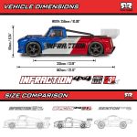 1/8 INFRACTION 223S DSC 4X4 RTR Brushless All-Road Street Bash Truck, Blue/Red - Image 47