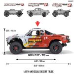 1/8 MOJAVE 4S 4X4 RTR Brushless Desert Truck, White/Red - Image 27