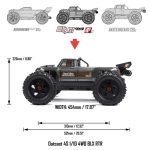 1/10 OUTCAST 4S 4X4 RTR Brushless Stunt Truck, Gun Metal - Image 76