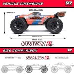 1/8 KRATON 6S 4X4 RTR Brushless Speed Truck, Blue/Orange - Image 48
