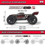 1/8 KRATON 6S EXB 4X4 RTR Brushless Speed Truck, BLACK - Image 25